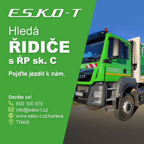 Řidič s ŘP sk. C v ESKO-T, Třebíč