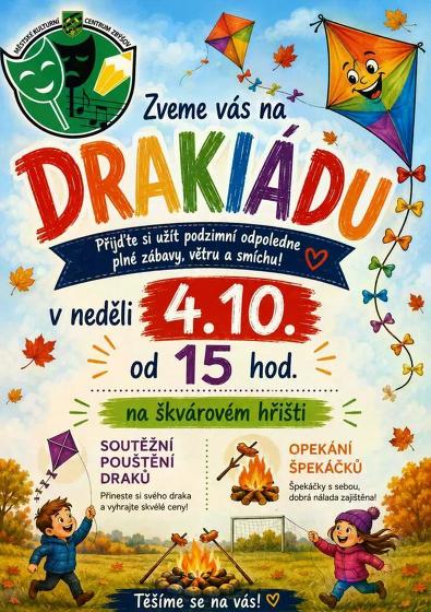 Plakát události Drakiáda ve Zbýšově