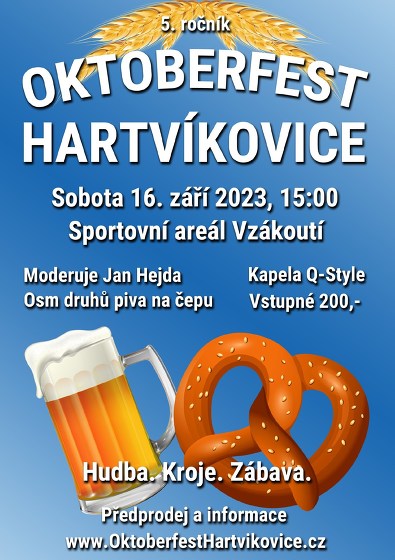Plakát události Oktoberfest Hartvíkovice 2023