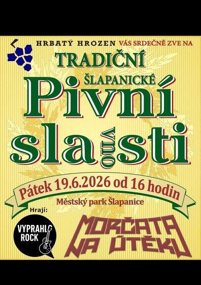 Plakát události Pivní slavnosti, Morčata na útěku, Vyprahlo Rock