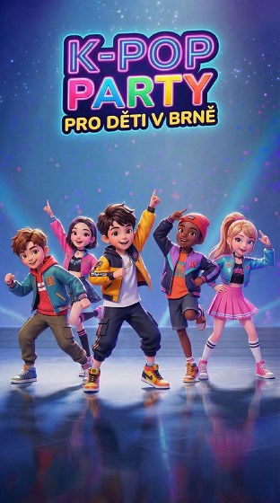 Plakát události Párty pro děti ve stylu K-Pop Demon Hunters