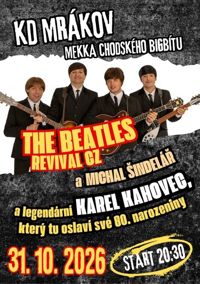 Plakát události Koncert Karel Kahovec, Michal Šindelář, The Beatles Revival