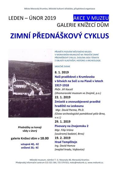 Plakát události Zimní přednáškový cyklus muzea - Ing. David Hamza