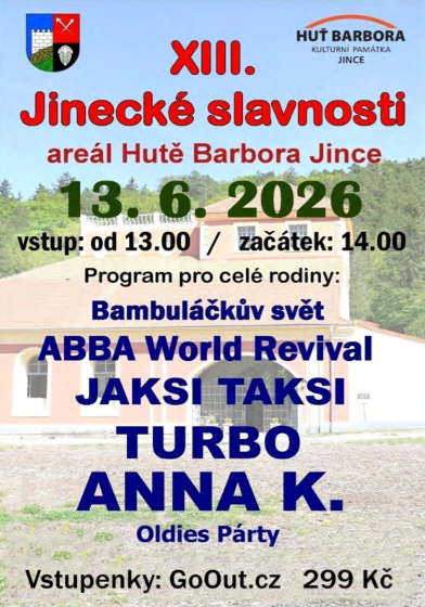Plakát události XIII. Jinecké slavnosti