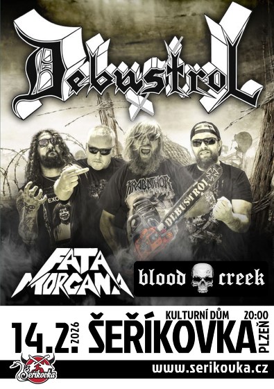 Plakát události Debustrol + Fata Morgana + Blood Creek