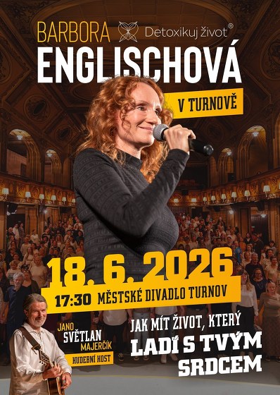 Plakát události Barbora Englischová - Detoxikuj tour 2026 - Turnov