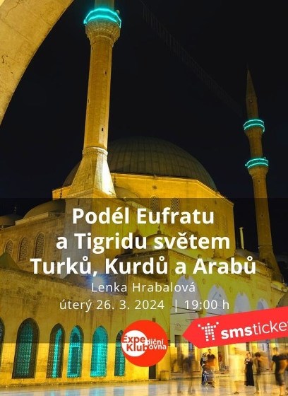 Plakát události Podél Eufratu a Tigridu / Lenka Hrabalová