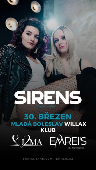 Plakát události EMREI’S & SURMA - SIRENS Tour 2024 - MLADÁ BOLESLAV