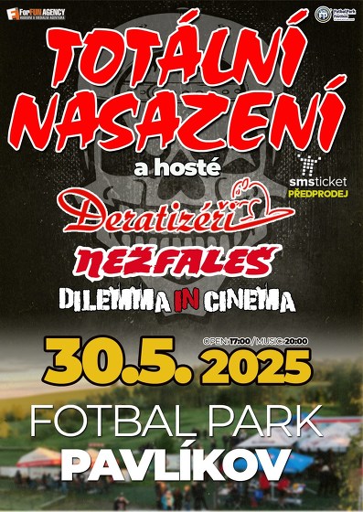 Plakát události TOTÁLNÍ NASAZENÍ v Pavlíkově (Rakovník)