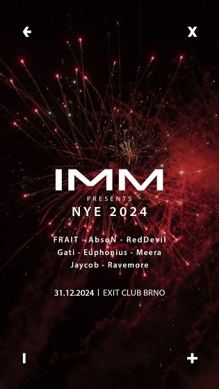 Plakát události IMM presents: NYE 2024