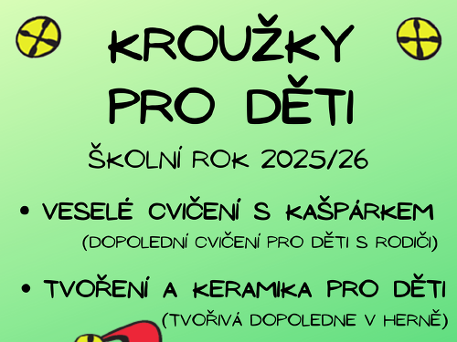 Plakát události Kroužky pro děti