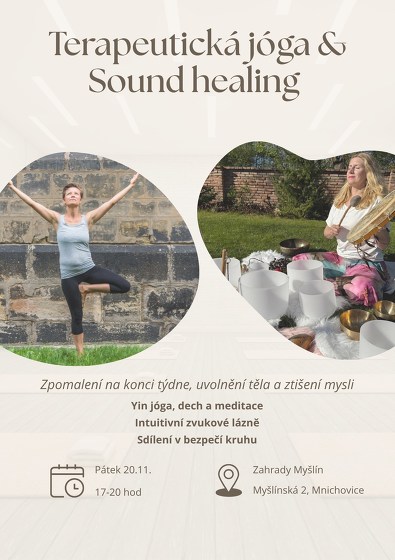 Plakát události Terapeutická jóga & sound healing