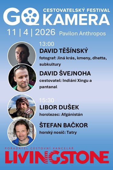 Plakát události GO Kamera 2026 | Těšínský, Švejnoha, Dušek, Bačkor
