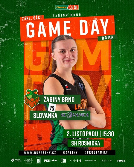 Plakát události Chance ŽBL: Žabiny Brno - Slovanka