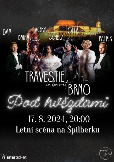 Plakát události Travestie Cabaret Brno „Pod hvězdami“