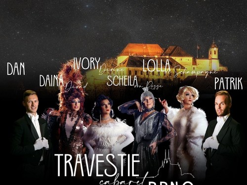 Plakát události Travestie Cabaret Brno „Pod hvězdami“