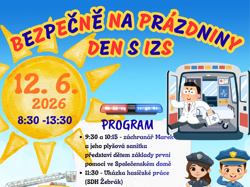 Plakát události Den s IZS – Bezpečně na prázdniny