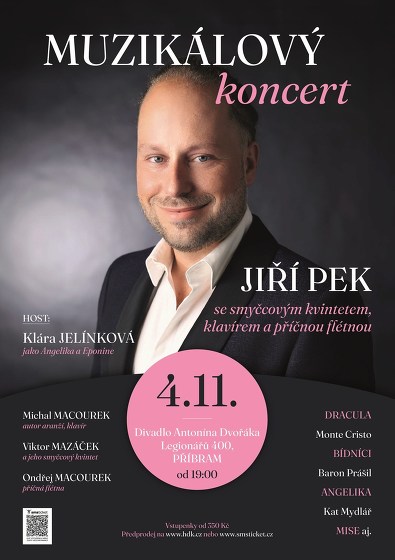 Plakát události Muzikálový koncert | Jiří Pek & smyčcový kvintet s klavírem