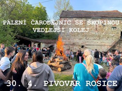 Plakát události Pálení čarodějnic se skupinou Vedlejší kolej