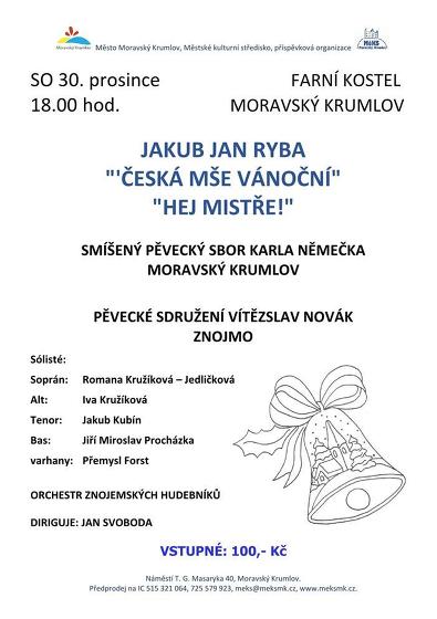 Plakát události J. J. Ryba: Česká mše vánoční