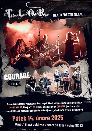 Plakát události Tisíc let od ráje + Courage