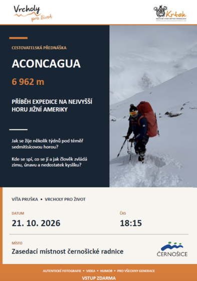 Plakát události ACONCAGUA 6 962m – Vrcholy pro život