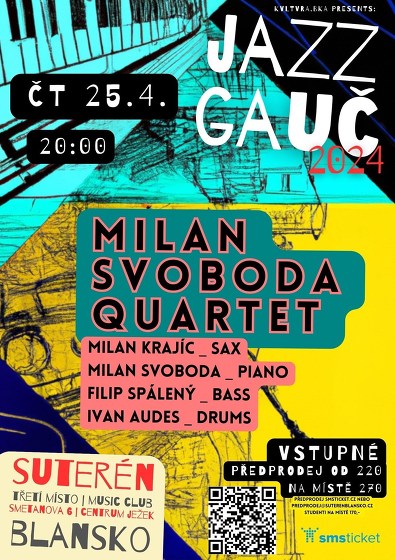 Plakát události Milan Svoboda Quartet | JAZZ GAUČ 2024