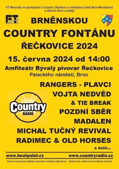 Plakát události Brněnská Country fontána Řečkovice 2024