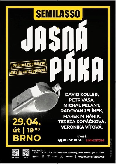 Plakát události Jasná Páka a David Koller