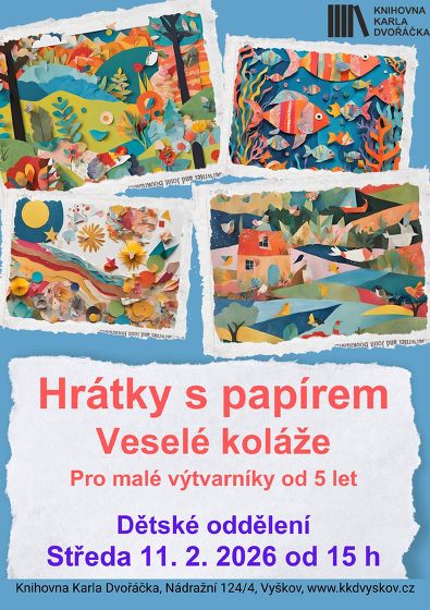 Plakát události Hrátky s papírem - Veselé koláže