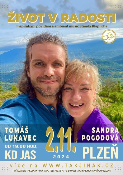 Plakát události Život v radosti - Sandra Pogodová a Tomáš Lukavec / beseda