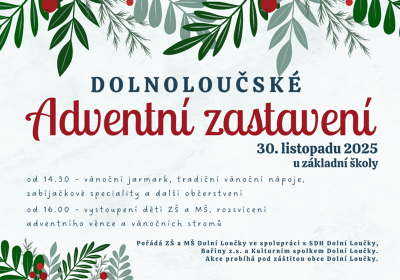 Plakát události Dolnoloučské adventní zastavení