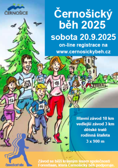 Plakát události 11. ročník Černošického běhu