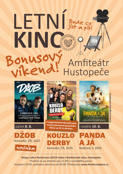 Plakát události Letní kino v Hustopečích