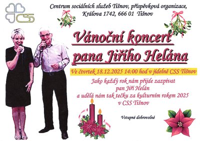 Plakát události Vánoční koncert pana Jiřího Helána
