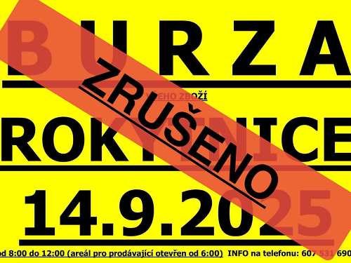 Plakát události BURZA+TRHY všeho zboží v Rokytnici n. R.