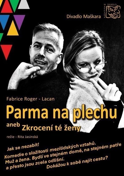 Plakát události Parma na plechu, aneb Zkrocení té ženy; divadlo Maškara