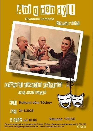 Plakát události Ani o den dýl! Divadelní komedie