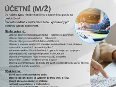 KOVOLIT&REMET group a.s. nabízí práci na pozici Účetní (m/ž) v obci Brno