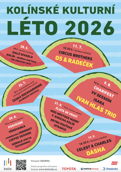 Plakát události Kolínské kulturní léto 2026: POSVÍCENÍ