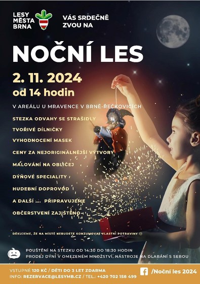 Plakát události NOČNÍ LES 2024