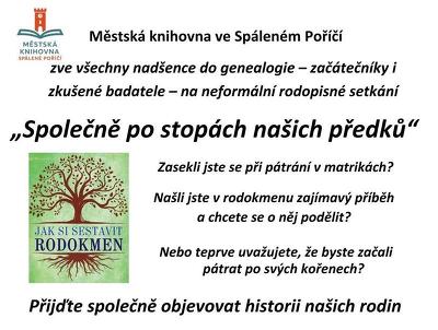 Plakát události Společně po stopách našich předků - genealogie