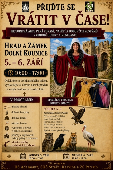 Plakát události Program na hradním nádvoří v rámci historických slavností Rosa Coeli
