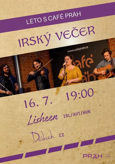 Plakát události Léto s Café Práh: Irský večer – Lisheen & Dálach