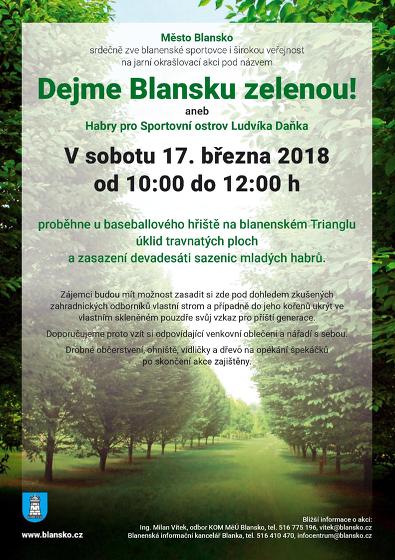 Plakát události Dejme Blansku zelenou!