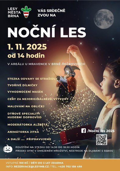 Plakát události NOČNÍ LES 2025