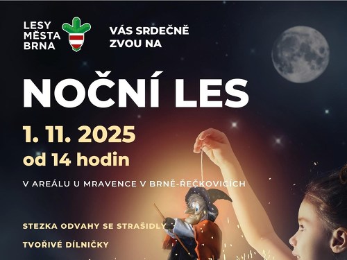 Plakát události NOČNÍ LES 2025