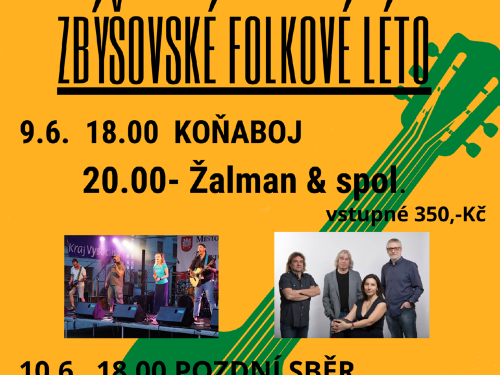 Plakát události Zbýšovské folkové léto