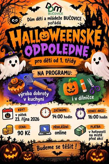 Plakát události Halloweenské odpoledne