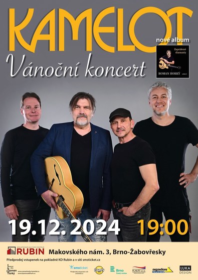 Plakát události Vánoční koncert - Roman Horký 60 & KAMELOT